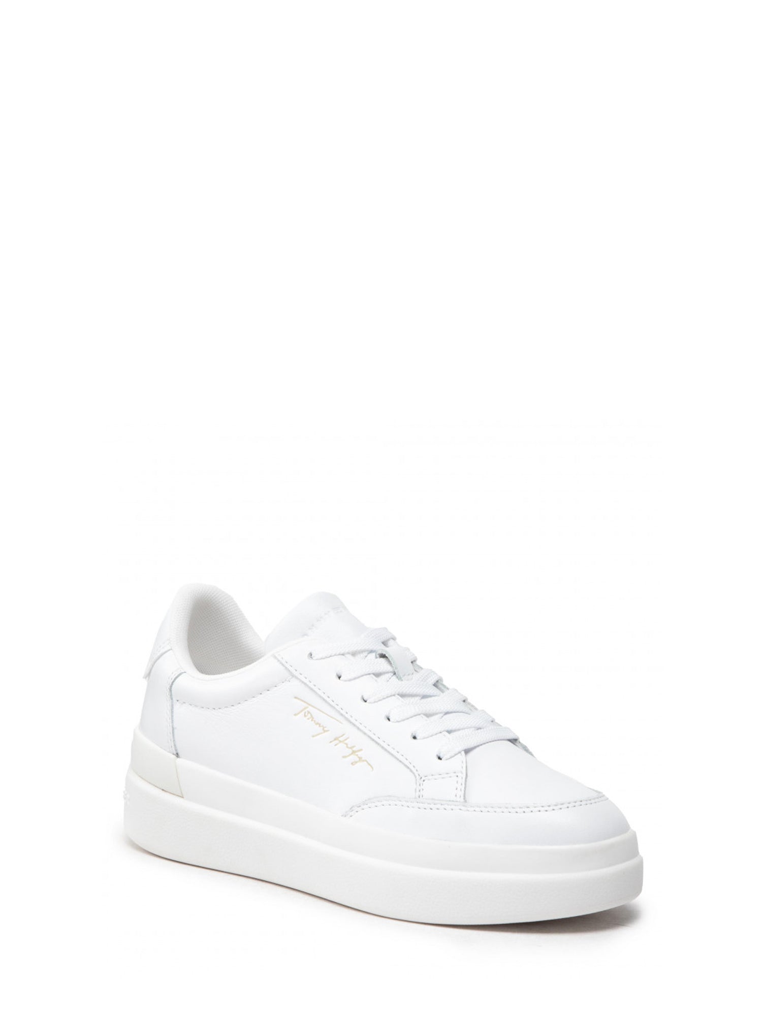 TOMMY HILFIGER SNEAKERS SIGNATURE LEATHER BIANCO