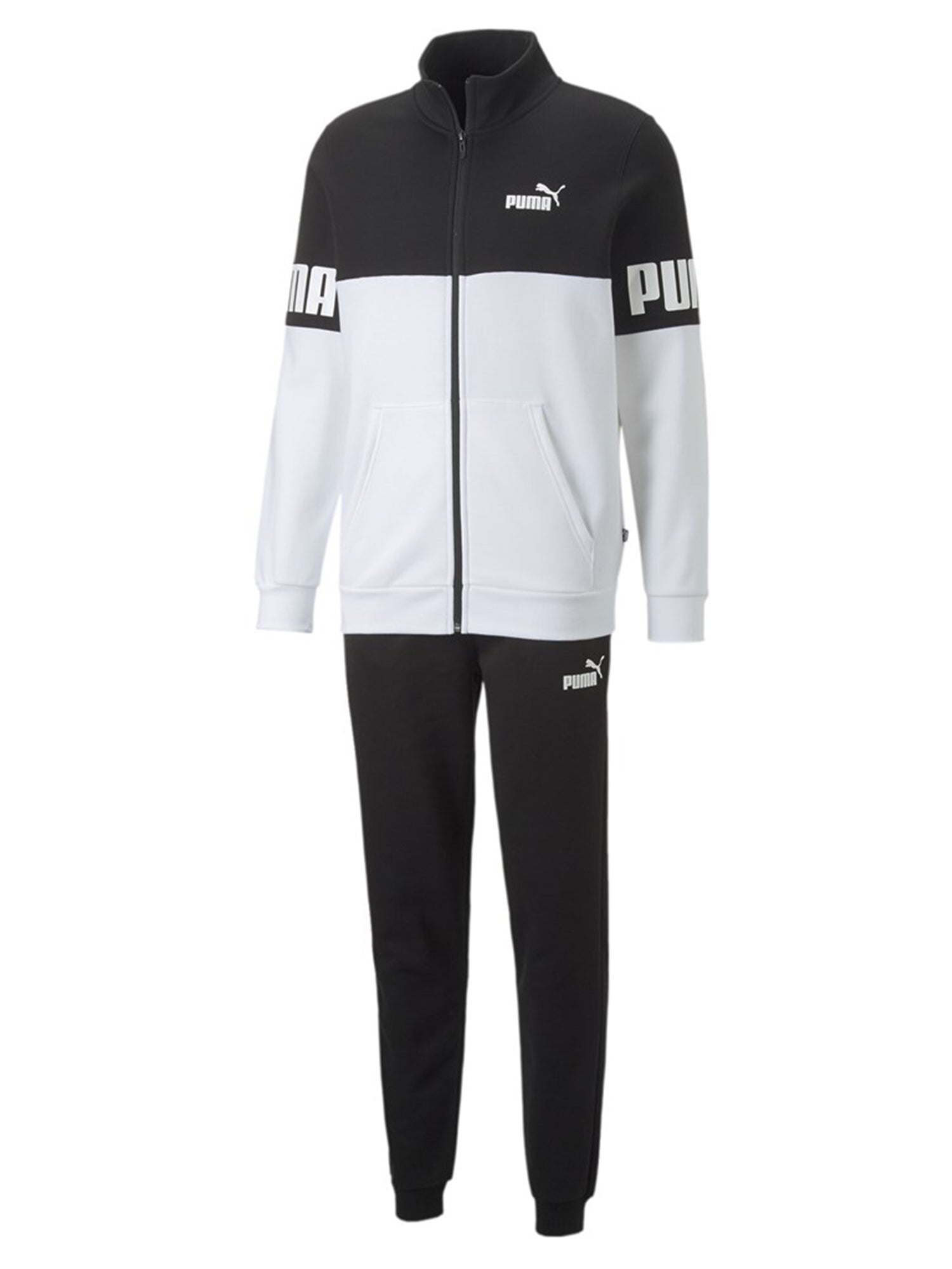 PUMA TUTA SPORTIVA POWER COLORBLOCK FL NERO-BIANCO