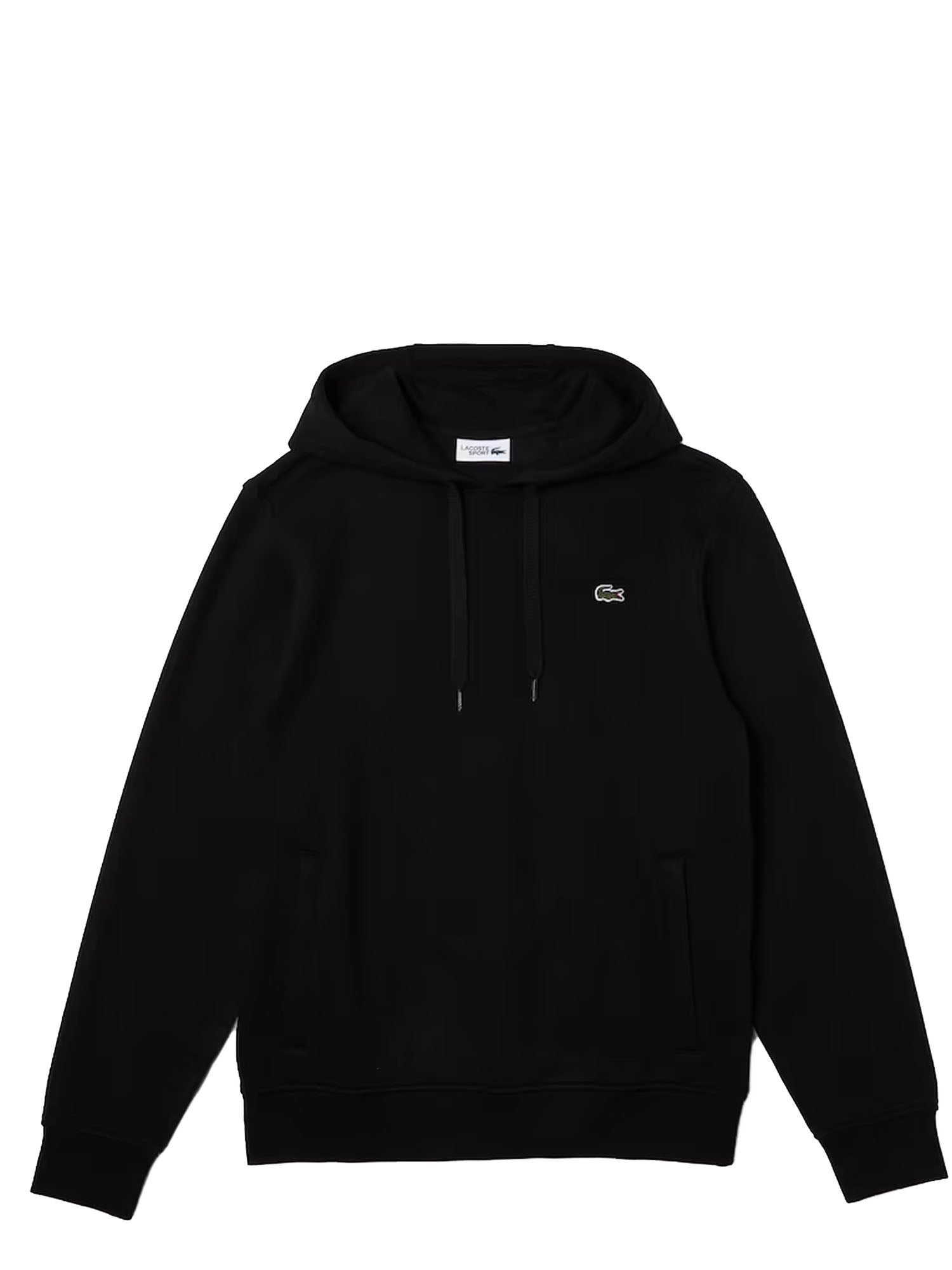 LACOSTE FELPA CON CAPPUCCIO NERO