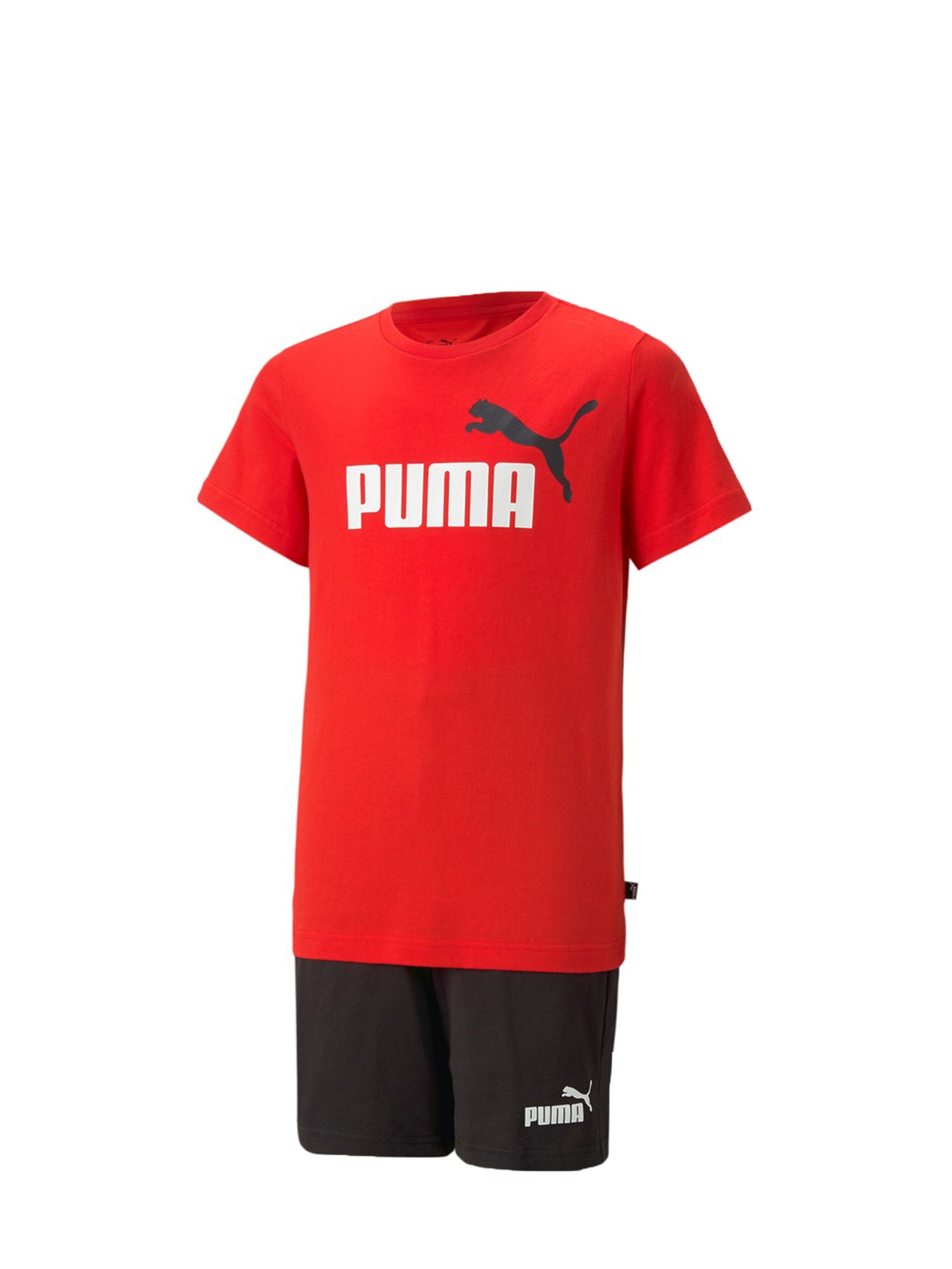 PUMA COMPLETINO SHORT JERSEY ROSSO - NERO