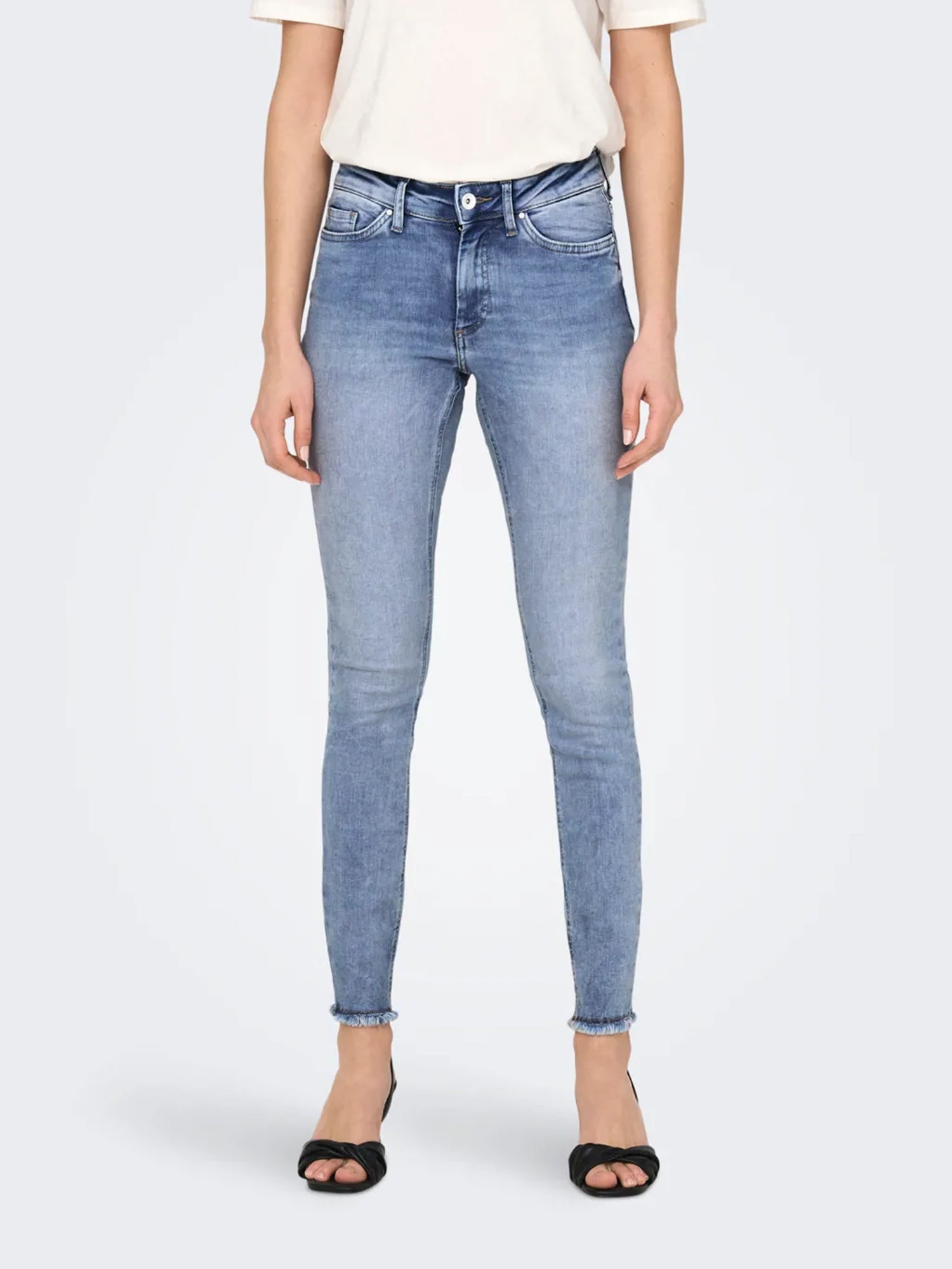 ONLY JEANS SKINNY FIT IN DENIM BLU CHIARO