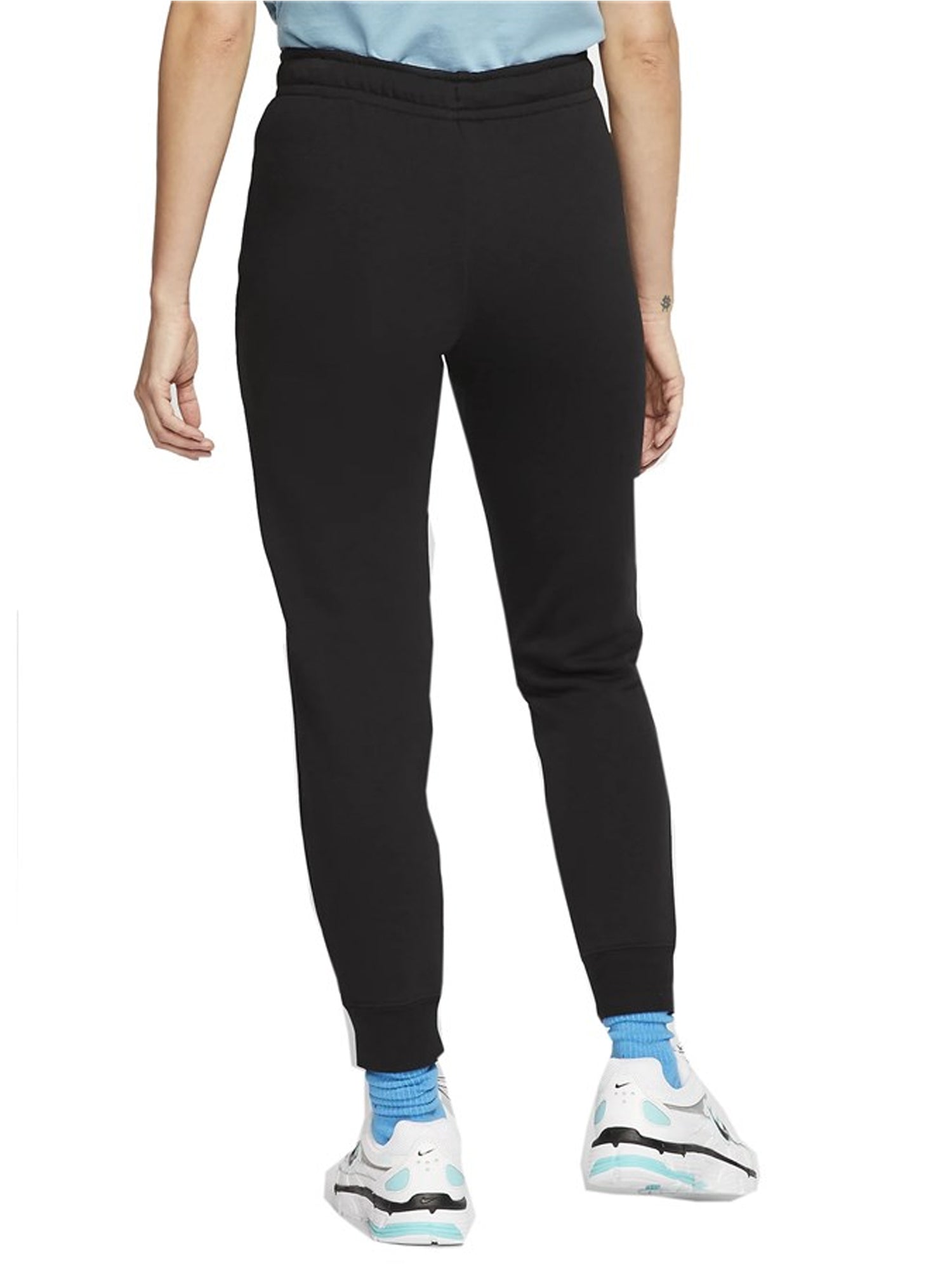 NIKE PANTALONE IN FLEECE A VITA MEDIA NERO