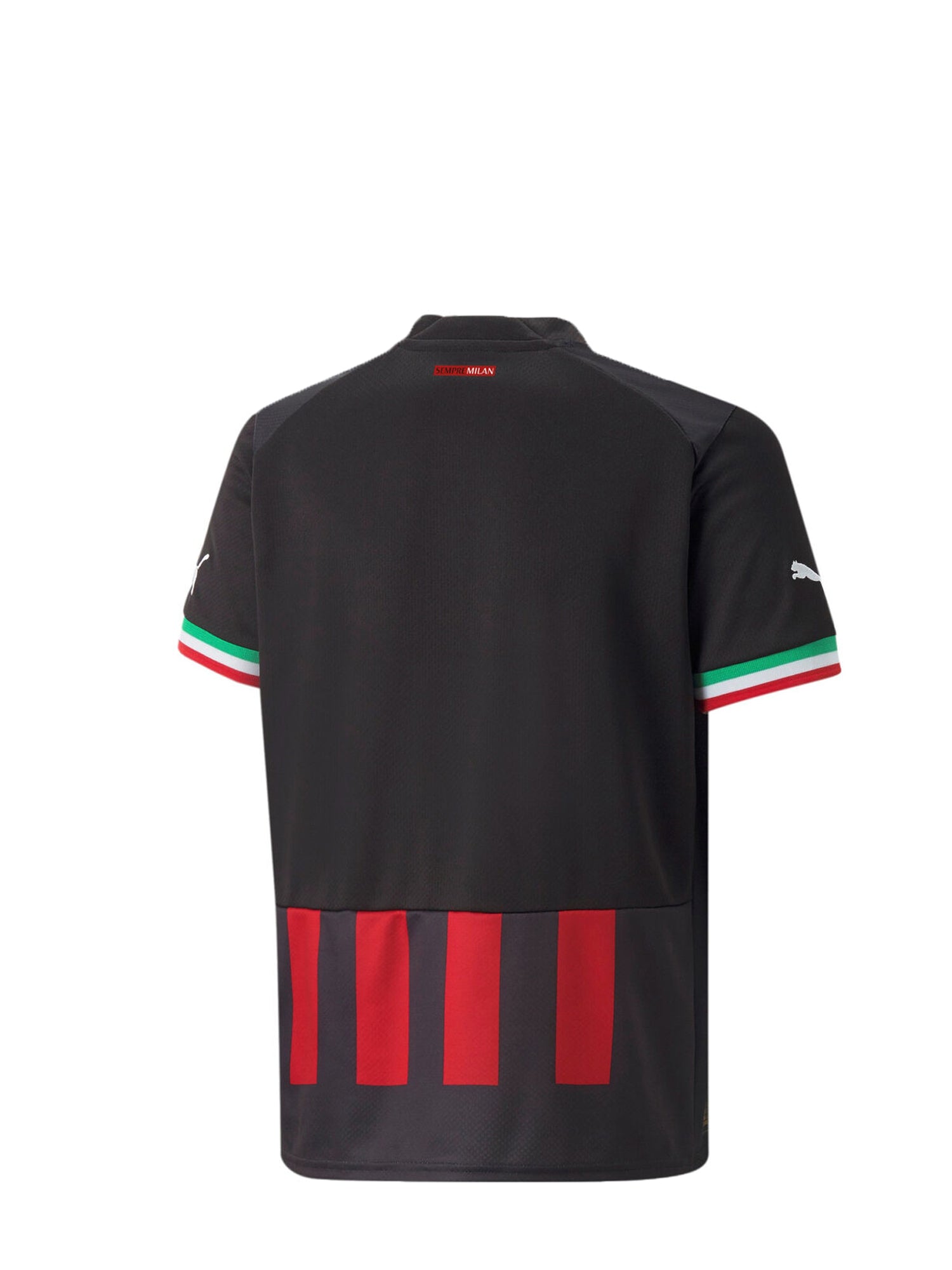 PUMA T-SHIRT JUNIOR AC MILAN HOME 22/23 NERO - ROSSO