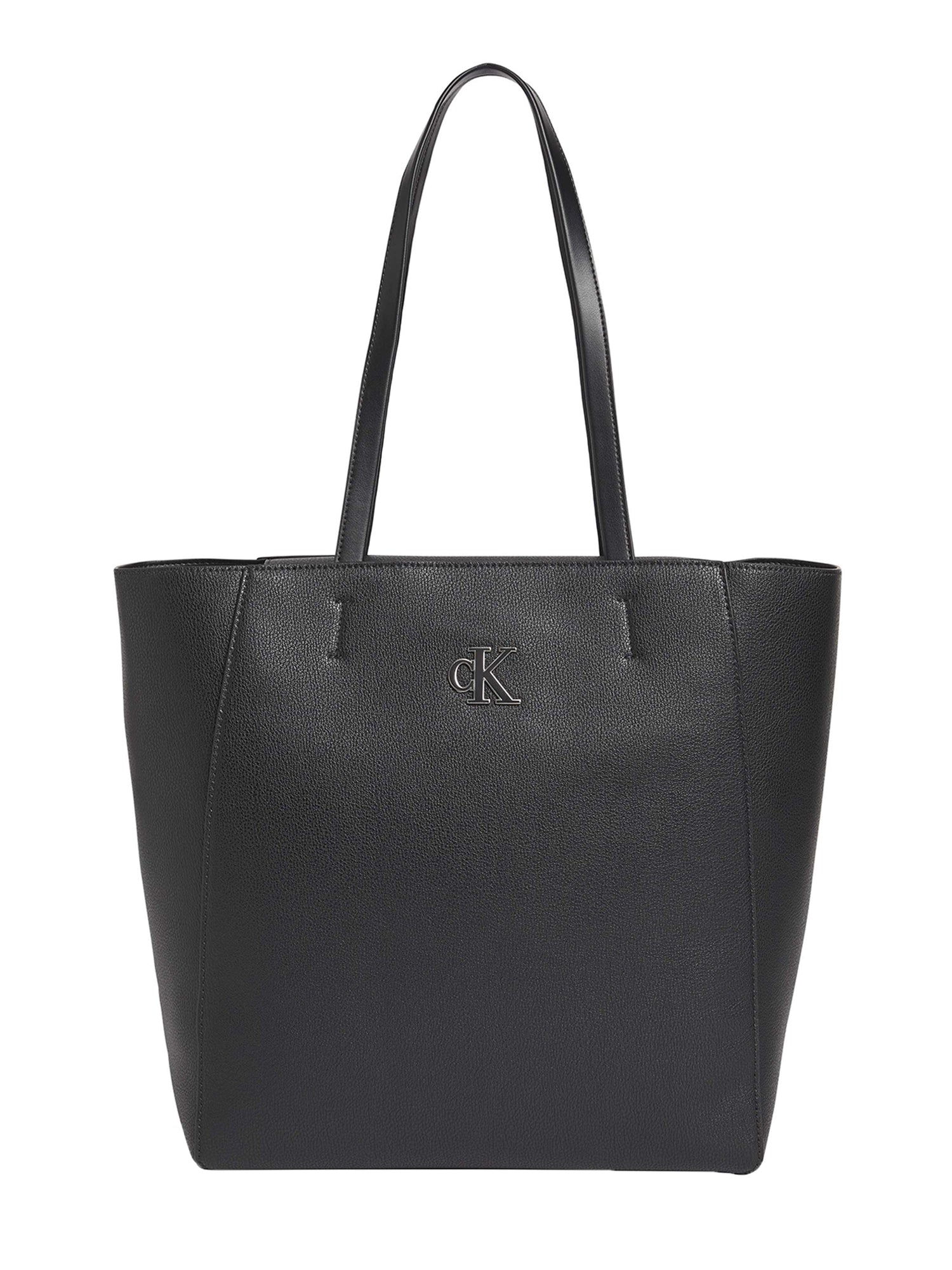 CALVIN KLEIN BORSA SHOPPER MINIMAL MONOGRAM NERO