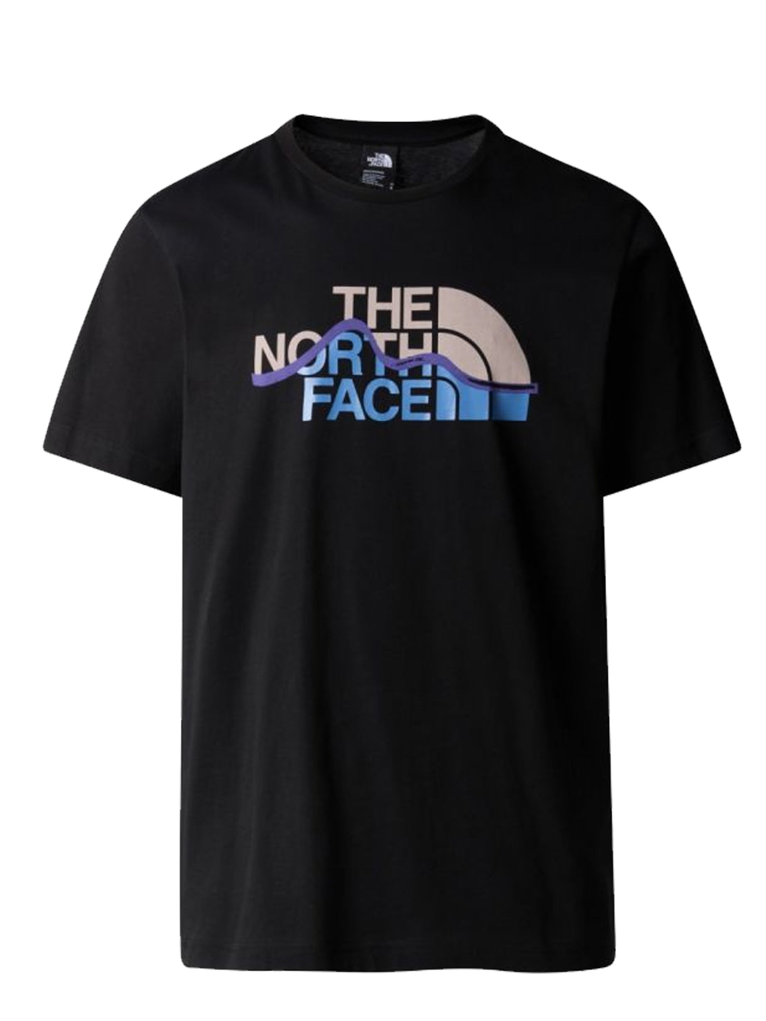 THE NORTH FACE T-SHIRT MOUNTAIN LINE NERO