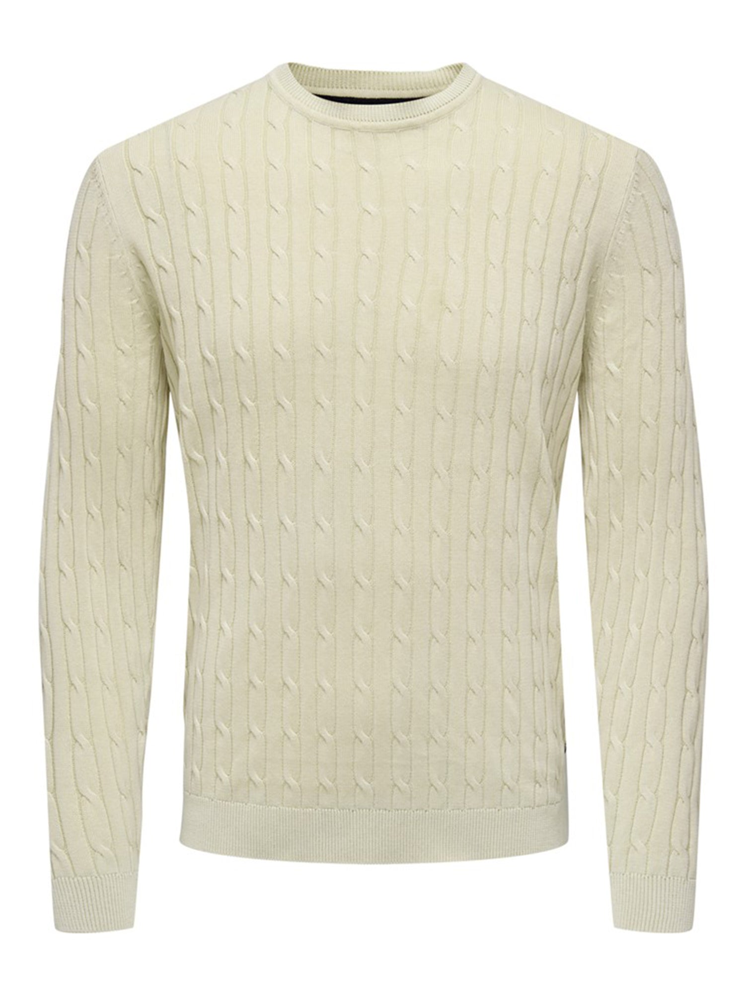 ONLY&SONS PULLOVER GIROCOLLO BIANCO SPORCO